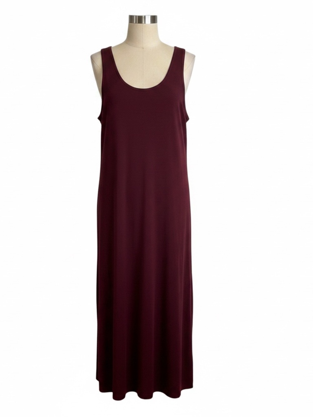 Soma Cool Nights Tank Lounger Midi Dress - XL -Burgundy-A094